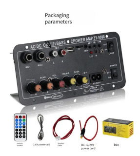 Ovoz kuchaytirgich taxtasi Ochiq avtomobil uchun DIY audio karaoke Bluetooth kuchaytirgichi sabvufer dinamiki Avtomobil kuchaytirgichi