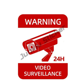 Vinil CCTV stiker PVX ogohlantiruvchi stiker Kamera signali stiker Quyoshdan himoya qiluvchi uy CCTV stiker video xavfsizlik belgilari
