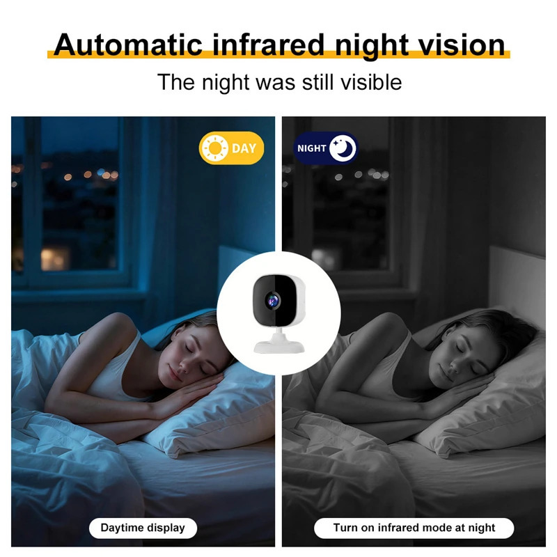 WiFi CCTV kamerasi Simsiz aniqlash funktsiyasi infraqizil tungi ko'rish masofadan nazorat qilish CCTV kamerasi Smart uy