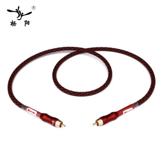 YYAUDIO 4N OFC 75ohm Hi-Fi Raqamli Koaksial Audio Video Kabel RCA Hi-end RCA-RCA Erkak Subwoofer Audio Kabel 1m 2m 3m 5m 8m 10m Красный 5м