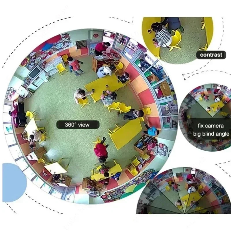 Kichkina Wi-Fi kuzatuv kamerasi 360° panoramali koʻrinish ikki tomonlama ovozli IP video kameralar 2MP CCTV kamerasi uy xavfsizlik kamerasi