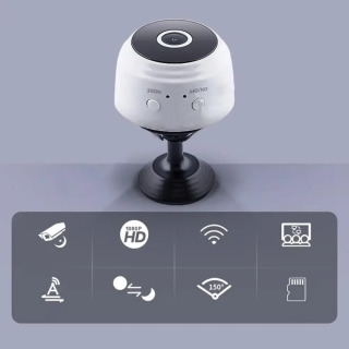 Mikro uy simsiz video kuzatuvi Wi-Fi kamerasi bilan mini xavfsizlik nazorati IP sensorli infraqizil CMOS 2MP kamera, telefon signalizatsiyasi