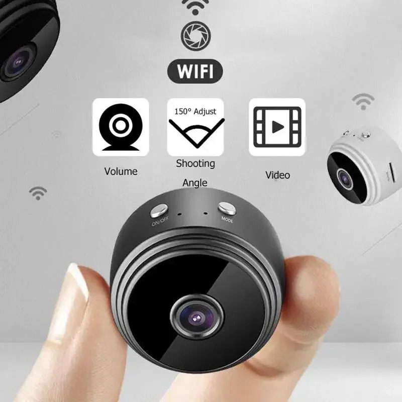 Mikro uy simsiz video kuzatuvi Wi-Fi kamerasi bilan mini xavfsizlik nazorati IP sensorli infraqizil CMOS 2MP kamera, telefon signalizatsiyasi