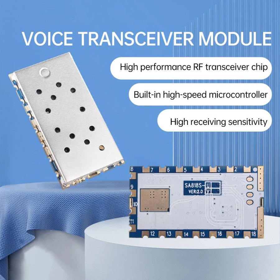SA818S interkom moduli o'rnatilgan mikrokontroller RF signal qabul qiluvchi moduli signal kuchaytirgichi DIY asosiy interkom platasi