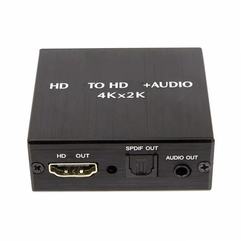 4K x 2K Video Audio Extractor HDMI mos keluvchi audio konvertor 3,5 mm SPDIF optik TOSLINK Stereo chiqish ajratgich adapteri
