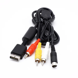 Кабель аудио-видео 2-в-1, 1,8 м, S-Video AV для PS2, S-Video кабель для Playstation 3, AV-RCA композитный кабель для PS2 СВЕТЛЫЙ СИНИЙ