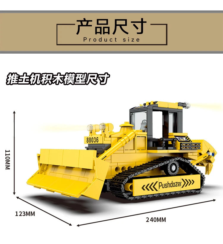 2024 shahar qurilish g'ishtlari qurilish uskunalari buldozer ekskavator samosval modeli avtomobil DIY qurilish to'plamlari bolalar o'yinchoqlari sovg'alar