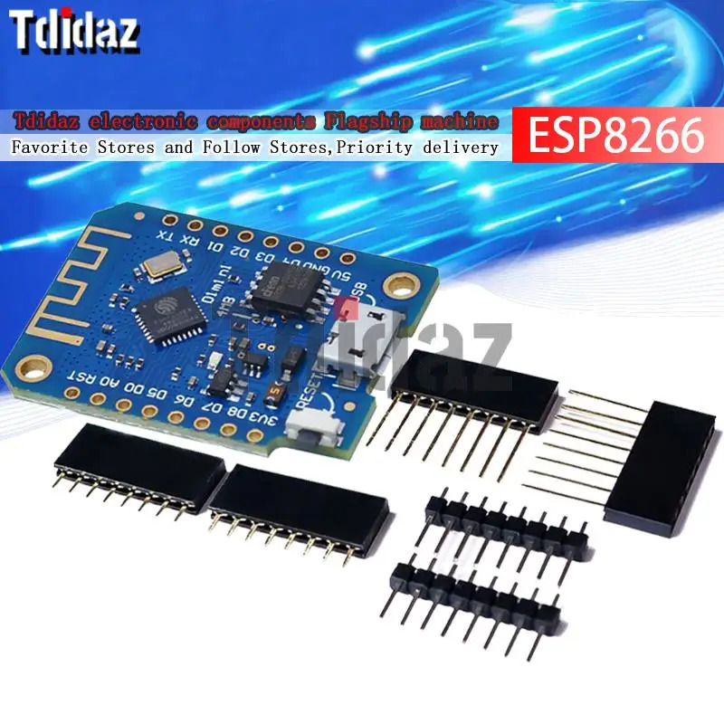 Плата для разработки Wemos D1 Mini V3.0.0 WIFI на основе ESP8266 CH340 CH340G 4 Мб для Arduino Nodemcu V2 MicroPython