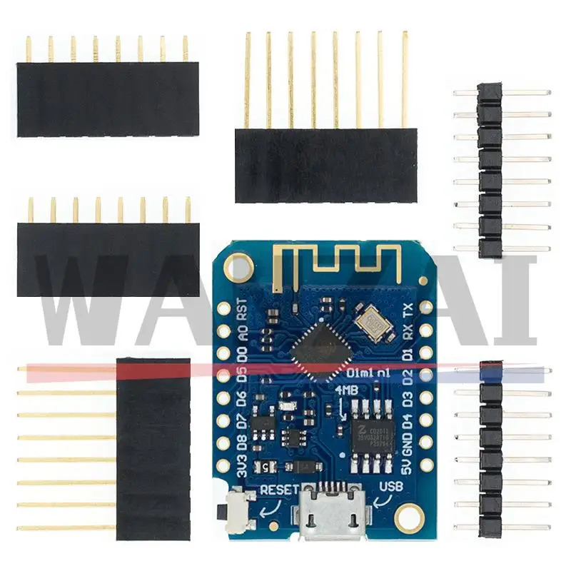 Wemos D1 Mini V3.0.0 WIFI Интернет вещей Плата развития ESP8266 CH340 CH340G 4MB для Arduino Nodemcu V2 MicroPython