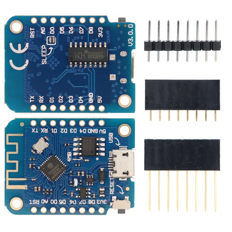 Wemos D1 Mini V3.0.0 WIFI Интернет вещей макетная плата на базе ESP8266 CH340 CH340G 4 МБ для Arduino Nodemcu V2 MicroPython