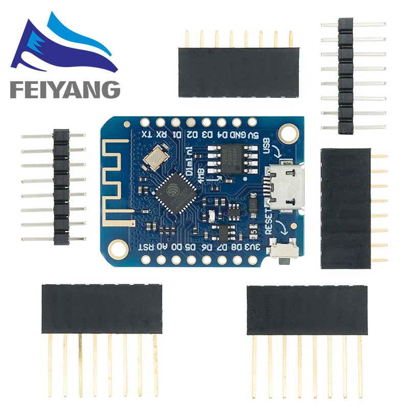 Wemos D1 Mini V3.0.0 WIFI Интернет вещей макетная плата на базе ESP8266 CH340 CH340G 4 МБ для Arduino Nodemcu V2 MicroPython