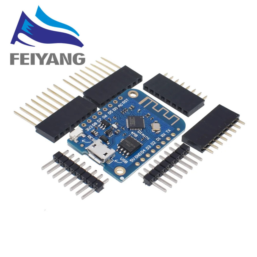 Wemos D1 Mini V3.0.0 WIFI Интернет вещей макетная плата на базе ESP8266 CH340 CH340G 4 МБ для Arduino Nodemcu V2 MicroPython