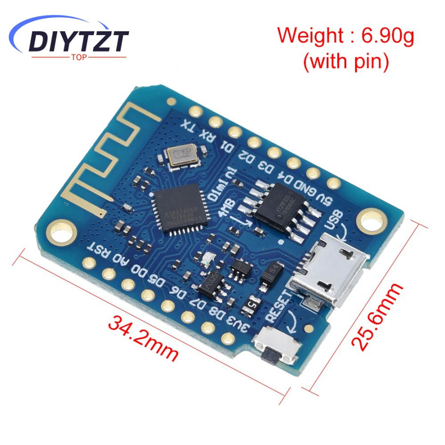 Wemos D1 Mini V3.0.0 WIFI Интернет вещей макетная плата на базе ESP8266 CH340 CH340G 4 МБ для Arduino Nodemcu V2 MicroPython