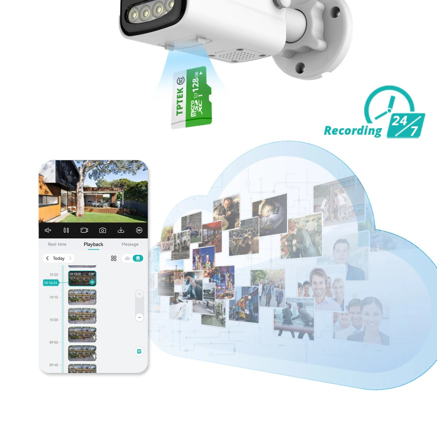 8MP 4K IP kamera Wi-Fi simsiz 5MP AI shaxsni aniqlash iCSee CCTV Bullet tashqi kuzatuv xavfsizlikni himoya qilish video kamera kamerasi
