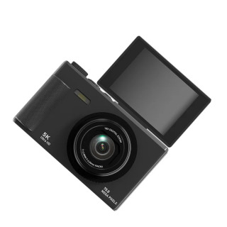 Цифровая камера для видеоблогинга с выходом 5K, поворотным экраном на 180°, сенсором 75 МП, 18-кратным зумом, электронной стабилизацией и компактным дизайном зеленый