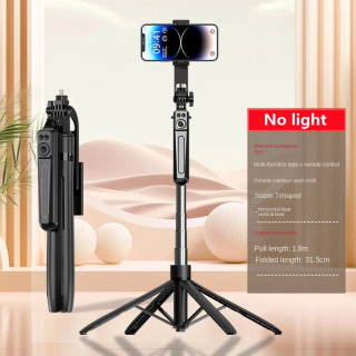 Video yozib olish va jonli translatsiya qilish uchun simsiz masofadan boshqarish va 360° burilishli portativ kamera tripodi﻿ БЕЛЫЙ