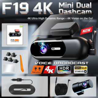 Видеорегистратор для автомобилей 4K UHD Запись Передняя задняя камера автомобиля HDR Рекордер ночного видения Встроенный Wi-Fi 24H Режим парковки Монитор приложения Красный 128 ГБ