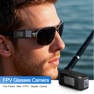 YANGI koʻzoynak taqiladigan mini choʻntak kamerasi 1080P portativ DVR tana kamerasi mini ekranli bosh oʻrnatish kamerasi