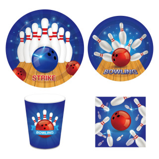 Bowling mavzusidagi partiyalar bouling tug'ilgan kunlari, chaqaloq dushlari, Rojdestvo va turli partiyalar uchun mos keladi.