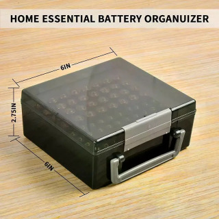 Batareyani saqlash uchun organizator 72 AA/AAA batareyaga ega Garaj konteyneri qutisi uy organizator tortma dispenser ushlagichi
