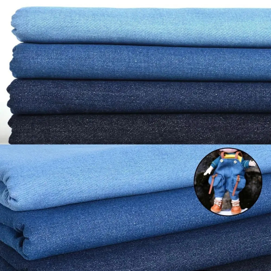 Yuqori sifatli paxta matosi Uy to'qimachilik choyshablari DIY tikuv kiyimi materiallari Qiyinchilikli denim kiyimlari qo'lda ishlangan qo'g'irchoq matosi