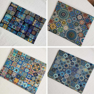 Hind uslubidagi mandala paxta matosi Vintage Boho to'qimachilik qo'l san'atlari uchun dekorativ mato Aksessuarlar sumkalar Ko'ylaklar Kiyimlar dona sotiladi (yarim metrga)