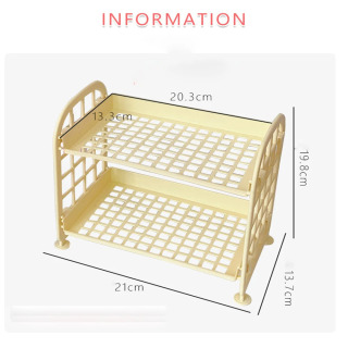 Ikki qavatli ish stoli organizator javoni Ofis maktab anjomlari stoli ish yuritish buyumlari uy yotoqxonasida katlanadigan kosmetik ushlagich tokchalari tokchasi