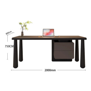 Ko'p qirrali ofis mebellari, kompyuterlari etarli bo'lgan stol, ish maydonini kengaytiradigan o'quv materiallari, Muebles Oficina bezaklari