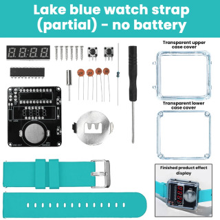 Elektron LED soatlar DIY toʻplami Raqamli naychali soat aksessuarlari Lehimlash moslamasi Elektron silikon soat 10S Avtomatik uyqu пшеница