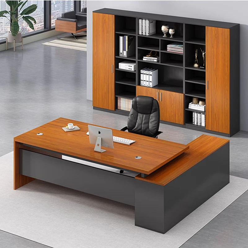 Yog'ochdan yasalgan professional ofis stoli Yashash xonasi uchun oddiy zamonaviy ofis stoli Zamonaviy moda mebellari Escritorio Oficina
