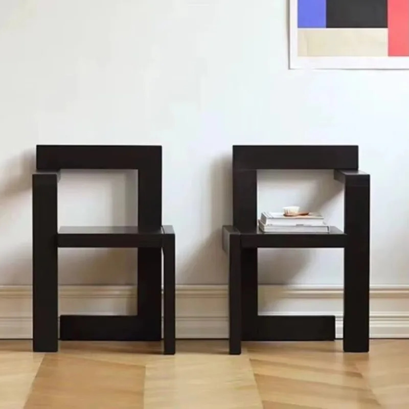 Issiq uy mebellari Nordic Retro ovqat stullari minimalist stul Yashash xonasi yotoq xonasi qattiq yog'ochli bitta stul Stolli stul Cas