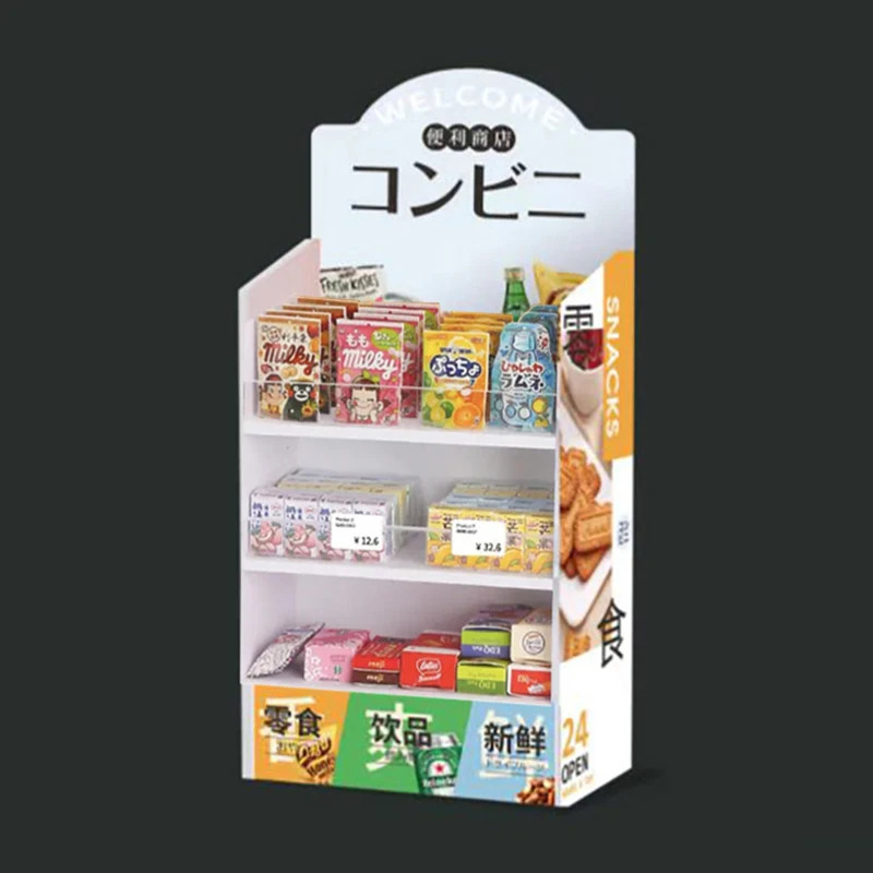 Pretend Play aksessuarlari Mebel Shkaf Rafiqi Oshxona Sovg'asi Miniatyura Yoqimli Ichimlik Oziq-ovqat Supermarket Do'koni Tokchasi Qo'g'irchoq uyi