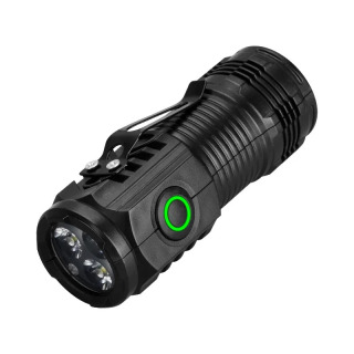 Portativ mini LED chiroq 3 LED oʻta kuchli yorugʻlik chirogʻi USB qayta zaryadlanuvchi oʻrnatilgan batareya qalam klipi bilan Синий