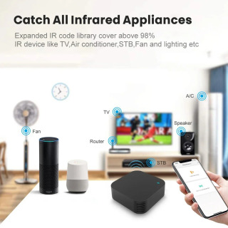 Uy uchun Tuya Smart masofadan boshqarish pulti: Wi-Fi, IR, konditsionerlar, pardalar, garajlar uchun RF433MHz, Alexa va Google Home bilan mos keladi