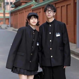 Dk Uniform kostyumi Erkaklar maktab formasi qora blazer ko'ylagi Yapon uslubidagi yangi tashqi kiyim Mao kostyumi bahorgi yoz