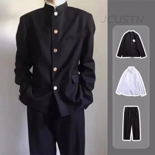 Dk Uniform kostyumi Erkaklar maktab formasi qora blazer ko'ylagi Yapon uslubidagi yangi tashqi kiyim Mao kostyumi bahorgi yoz