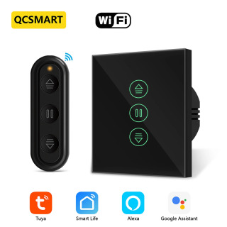 Qora foizli taymerli QCSMART Tuya Smart Life masofadan boshqarish pulti Google Home Alexa bilan ishlaydi пакет1