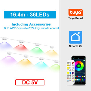 Умный RGB пульт дистанционного управления, уличный IP67, водонепроницаемый карнизный светильник для Рождества, Хэллоуина, праздника, вечеринки, украшения дома, атмосферный свет RGB США ВСТАВКА