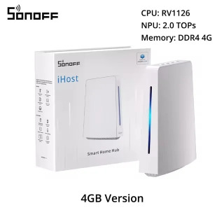 SONOFF IHost AlBridge: Умный шлюз для дома с поддержкой Wi-Fi и LAN, беспроводное удаленное управление, локальная автоматизация для большинства устройств черный