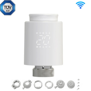 TRV Smart Termostat Radiator klapan Zigbee/WiFi Tuya aktuator boshi Haroratni masofadan boshqarish pulti ovozli boshqaruvi Alexa Google Home светло-зеленый