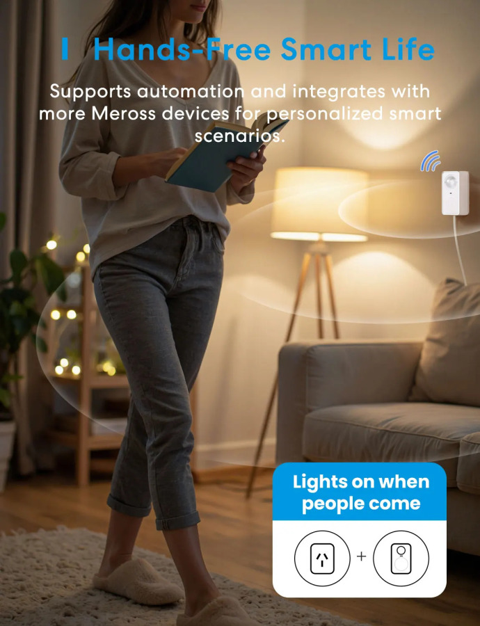 Meross Matter Smart Wi-Fi AU Plug MSS315MA masofaviy/ovozli boshqaruv energiya monitoringi funksiyasi