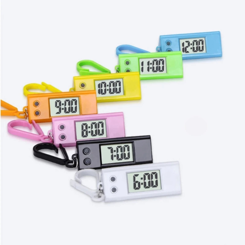 Mini Elektron Keychain Watch Fashion Digital Watch Vaqtni o'lchash vositasi