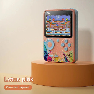 Портативная игровая консоль G5 с 500 встроенными классическими ретро-играми, поддержка вывода на ТВ, с геймпадом, для детей и взрослых, рождественский подарок Розовый