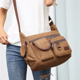 Erkaklar Kanvas elkama-sumkalari Casual Tote Sayohat Erkaklar Crossbody Hashamatli Messenger sumkalari Moda yukxalta Yuqori sifatli