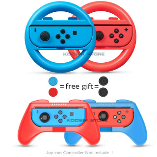 Набор аксессуаров для Nintendo Switch, ручки для гоночного руля Joycon, колпачки для Nintendo Switch Joy con для геймпада Nintendo Switch Темно-синий