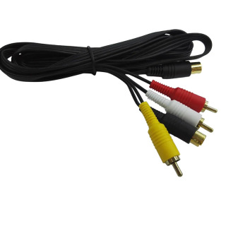 AV-кабель SEGA Saturn SAV RCA, аудио-видео композитный провод, позолоченный PIN-код, аксессуары для линейного игрового плеер S-Video черный