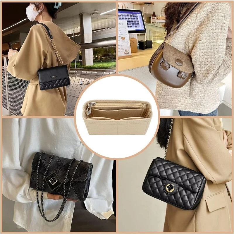 Longchamp yukxalta organizatori Kichkina yukxalta vaqtinchalik saqlash va bezatish uchun sumkalar Ichki yukxalta laynerini joylashtirish organizatori Mini o'lchamga mos keladi