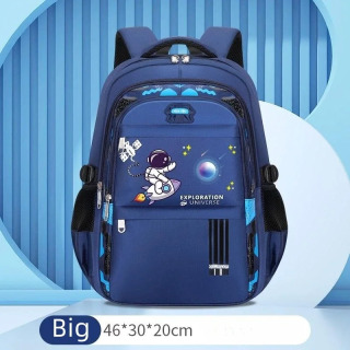 O'g'il bolalar uchun maktab ryukzaklari, umurtqa pog'onasi himoyalangan bolalar baget ryukzaklari, engil, keng, yangi, suv o'tkazmaydigan, astronavt dizayni.
