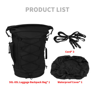 Мотоциклетный рюкзак 50L-85L, сумка на спинку Sissy Bar с ремнями, универсальная для большинства мотоциклов, расширяемая сумка на хвостовую стойку