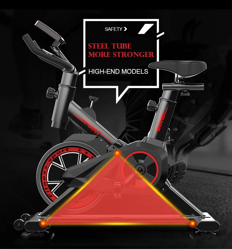Qarshilik velosporti bilan maxsus tayyorlangan Fitness Spinning Velosipedi Kardio mashqlari uskunasi